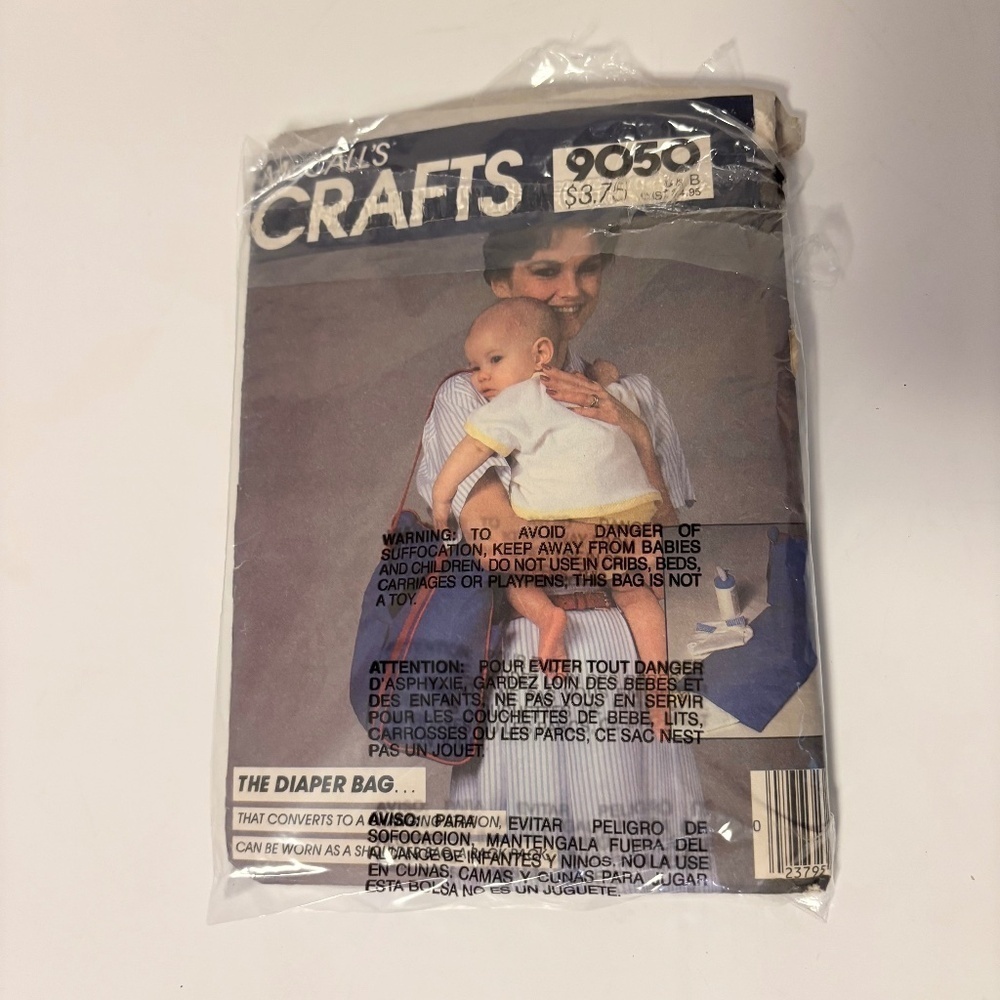 McCall's Crafts Sewing Pattern 9050 Convertible Diaper Bag Changing Station